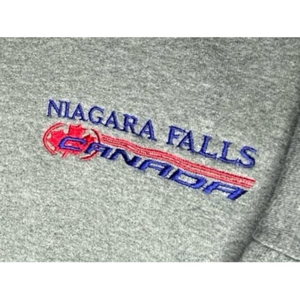 Vintage 90's Single Stitch Niagra Falls Canada Embroidery Crewneck Sweatshirt - Picture 4 of 6